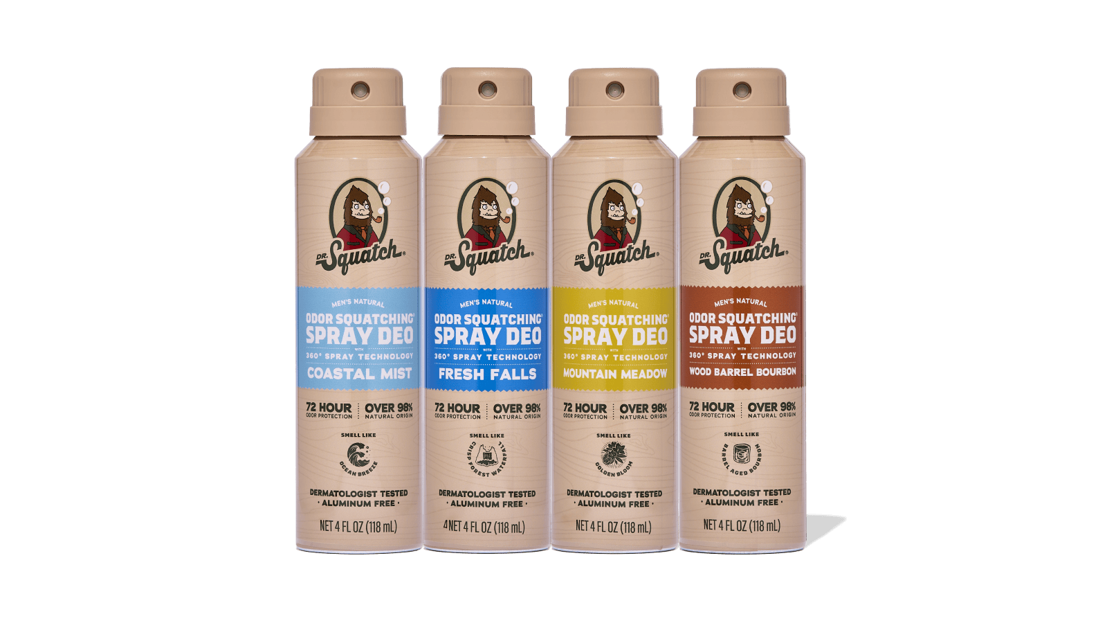 Spray Deodorant 4-Pack - Simple Bottle-Set