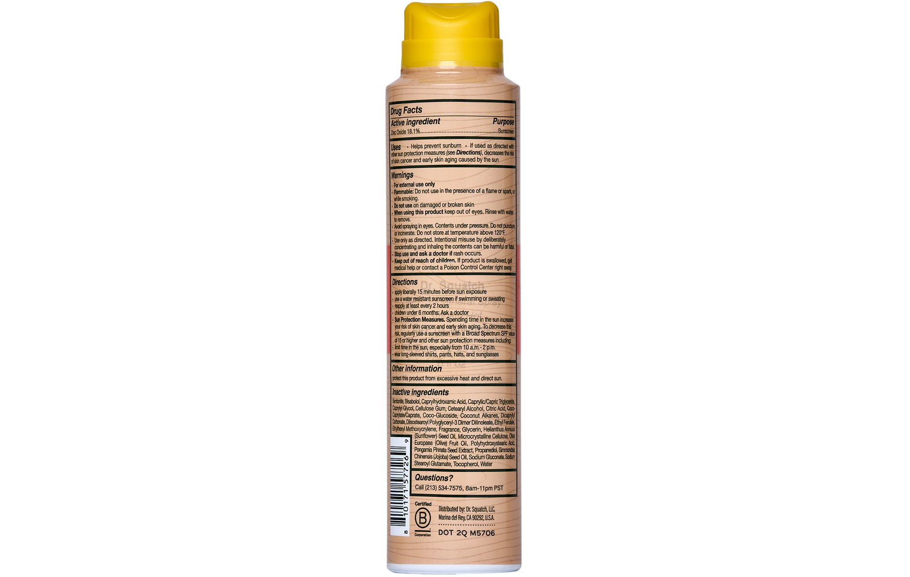 Dr. Squatch Spray Sunscreen | SPF 30 UVA/UVB Protection | Non-Greasy Mineral Sunscreen for Men - Patio Starter-Choice