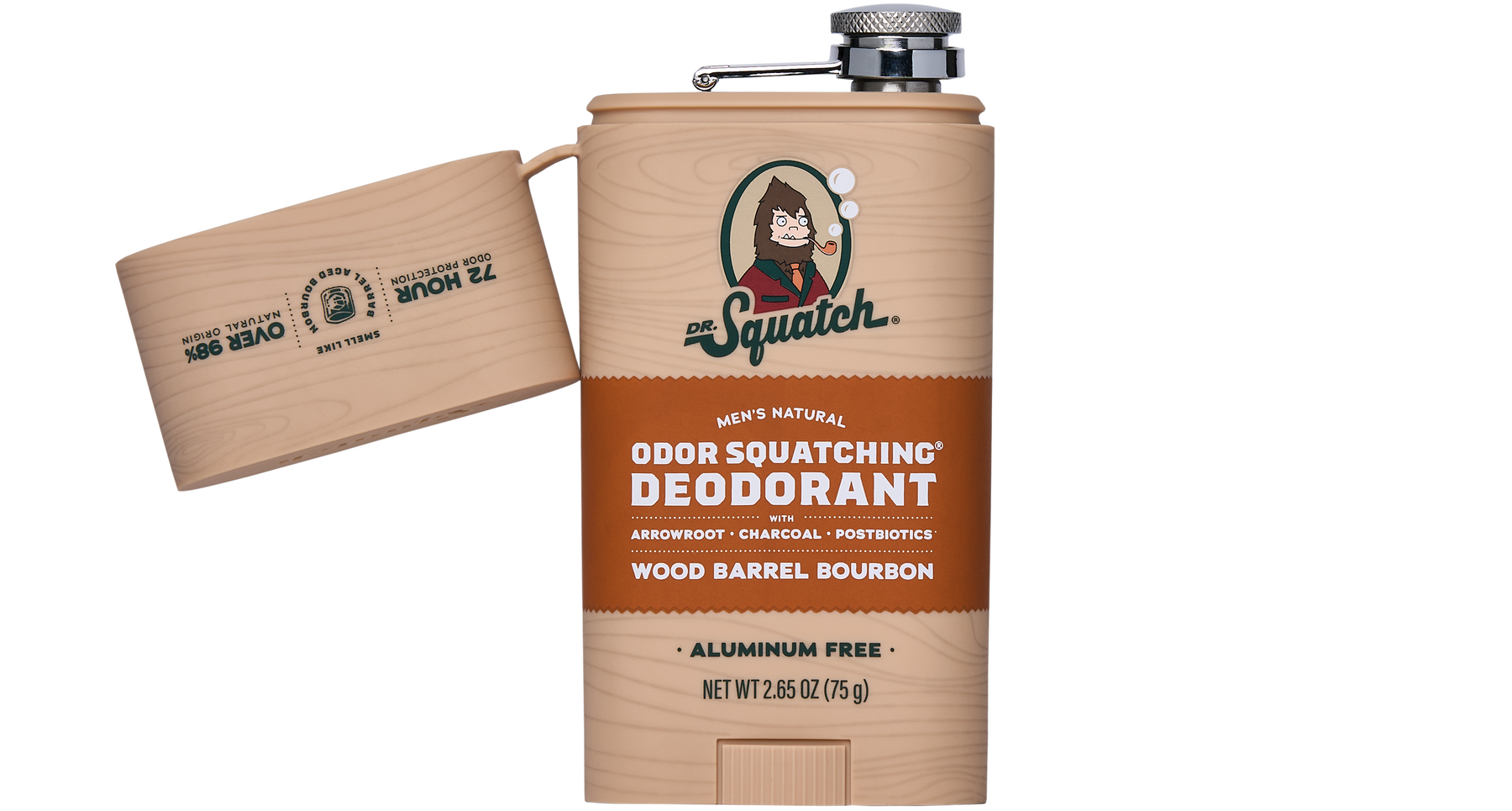 Wood Barrel Bourbon Deo Flask - Outdoor Mountain-Fresh