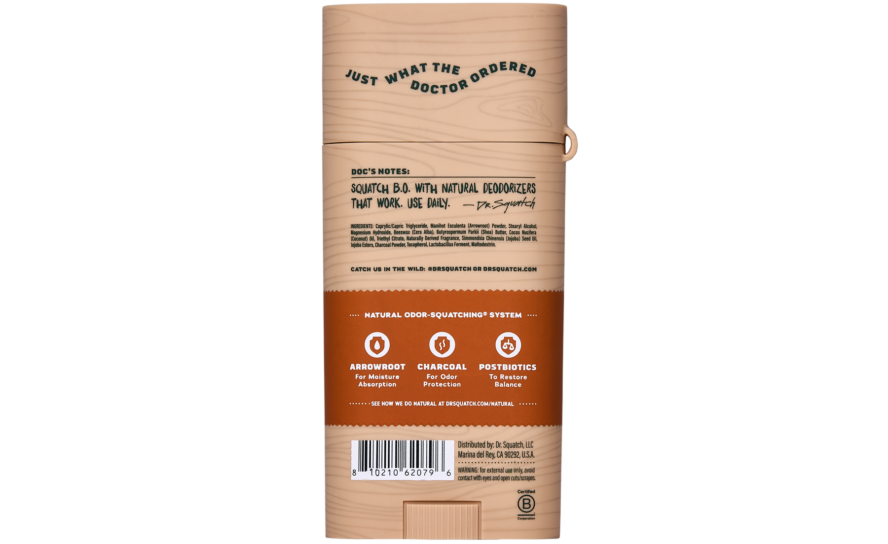Wood Barrel Bourbon Deo Flask - Outdoor Mountain-Fresh