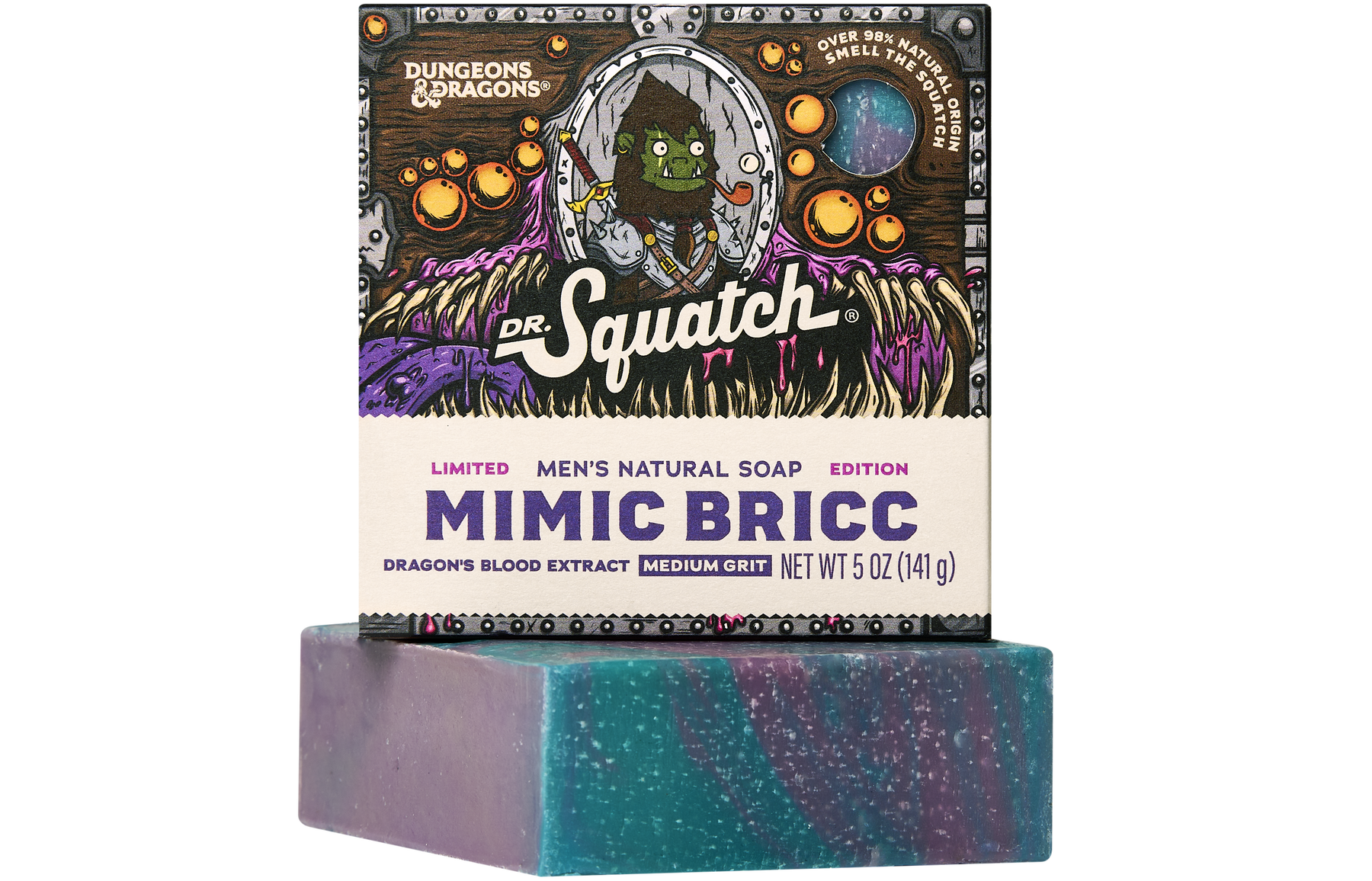 Dungeons & Dragons Mimic Bricc 3-Pack - Dr. Squatch Exclusive Limited Edition Bar Soap - Urban Hydration-Kit