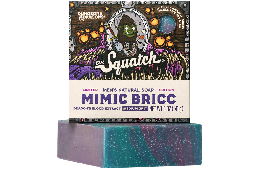 Dungeons & Dragons Mimic Bricc 3-Pack - Dr. Squatch Exclusive Limited Edition Bar Soap - Urban Hydration-Kit