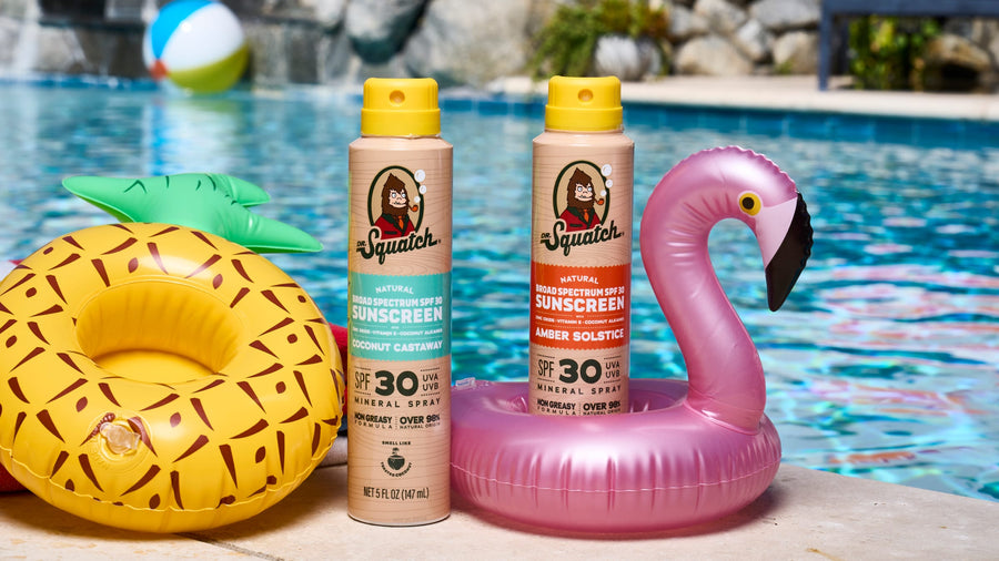 Dr. Squatch Spray Sunscreen 2-Pack | SPF 30 UVA/UVB Protection | Non-Greasy Mineral Sunscreen for Men - Smart Easy-Start