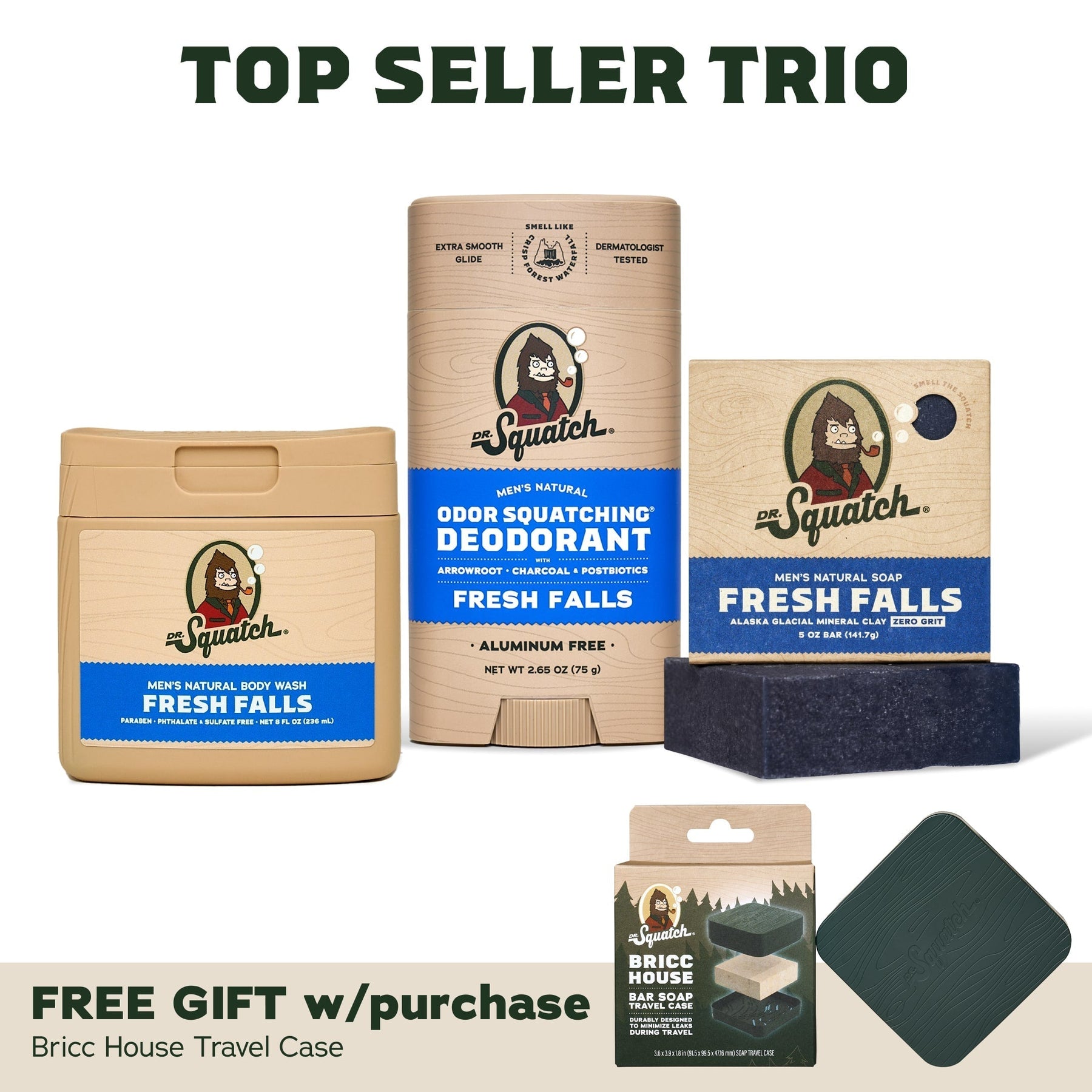 Soap, Deo, Body Wash + Travel Case V2 - Daily First-Sip