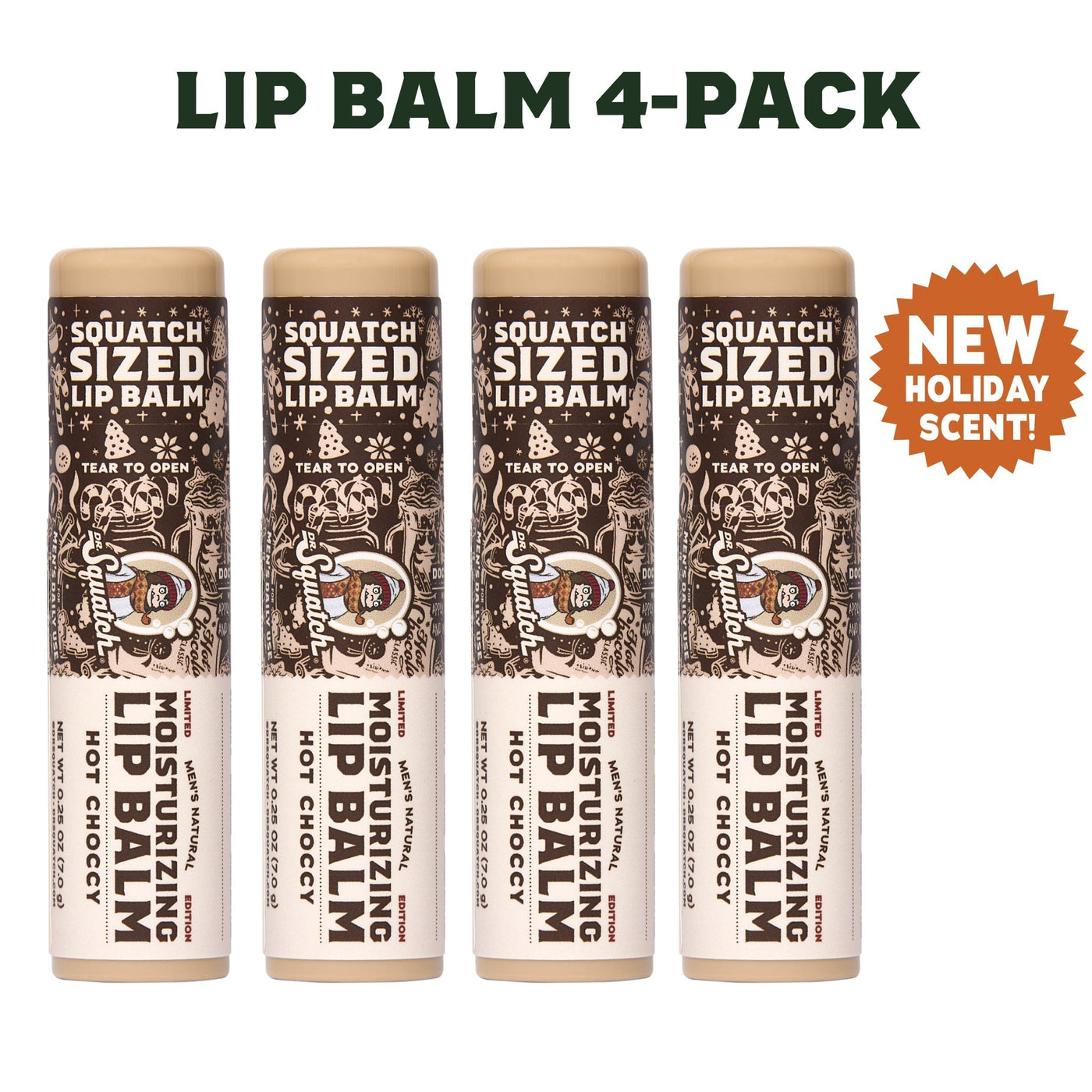 Lip Balm 4-Pack Hot Choccy - Roadtrip Starter-Pack