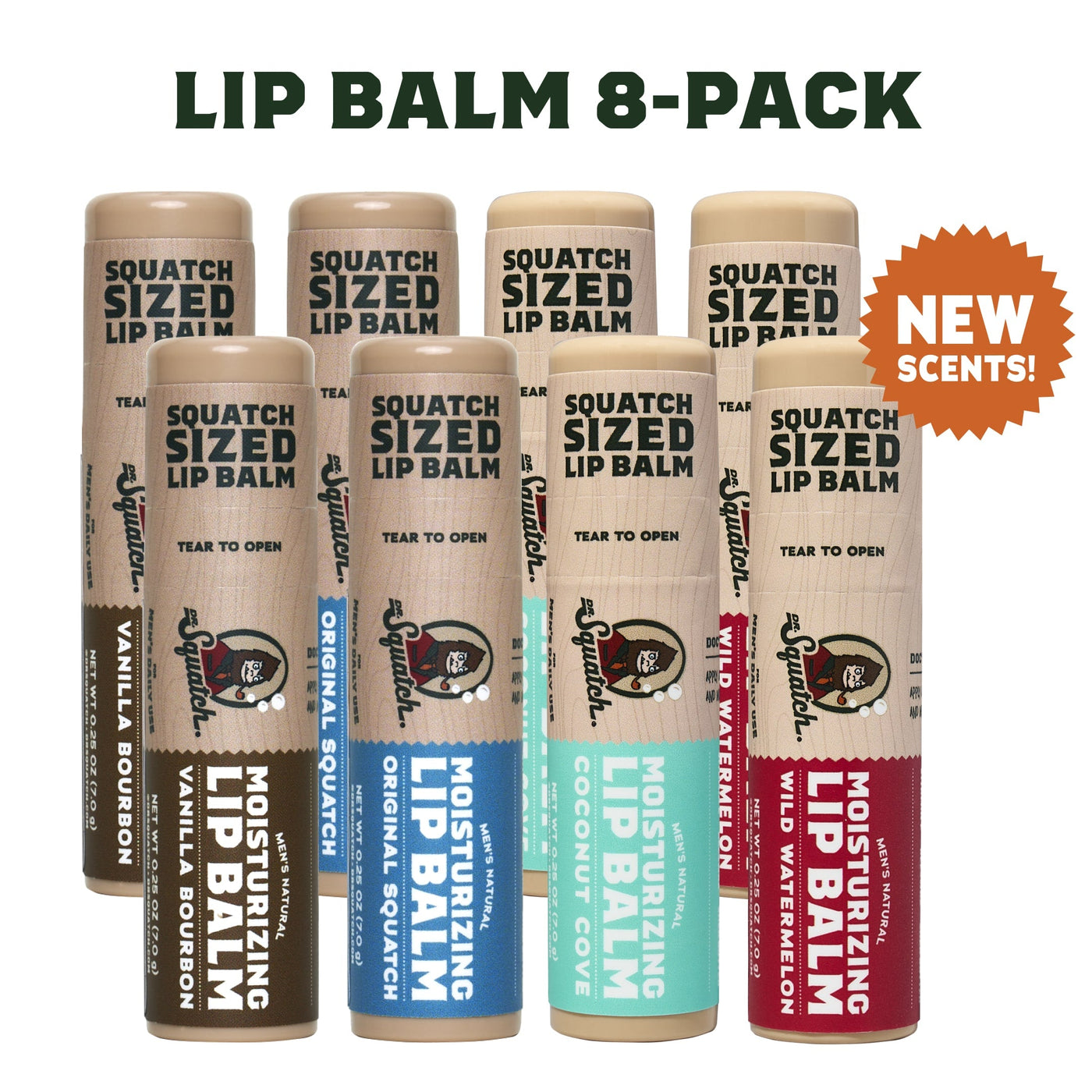 Lip Balm 8-Pack - Grab-and-Go Bottle-Set