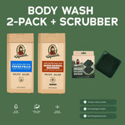 Body Wash 2-Pack + Scrubber - On-the-Go Hydration-Kit
