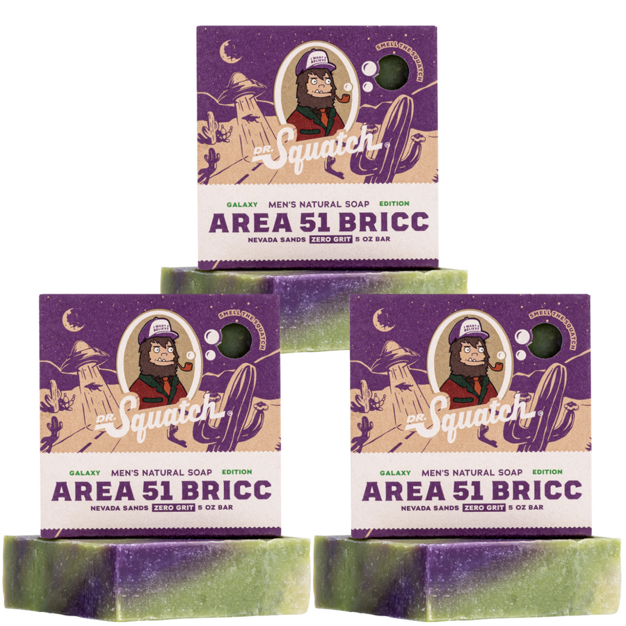 Dr. Squatch Area 51 Bar Soap 3-Pack Limited Edition - Original Daily-Start