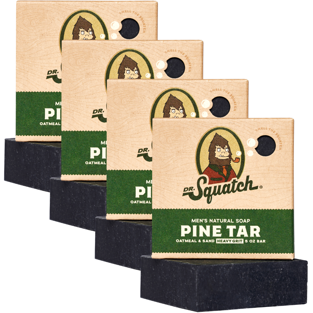 4-Pack Pine Tar Natural Bar Soap - Outdoor Flavor-Starter