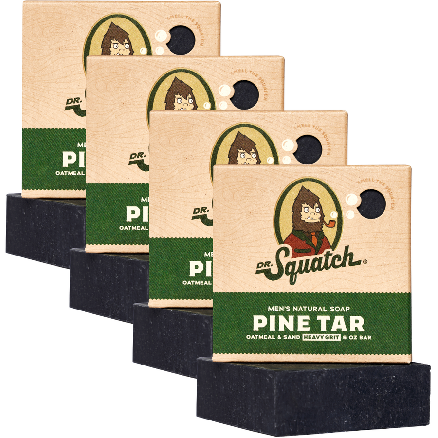 4-Pack Pine Tar Natural Bar Soap - Outdoor Flavor-Starter
