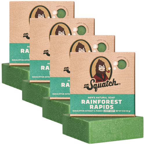 Dr. Squatch 4-Pack Rainforest Rapids Natural Bar Soap gift set
