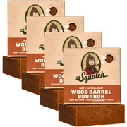 4-Pack Wood Barrel Bourbon Natural Bar Soap - Casual Bottle-Bundle