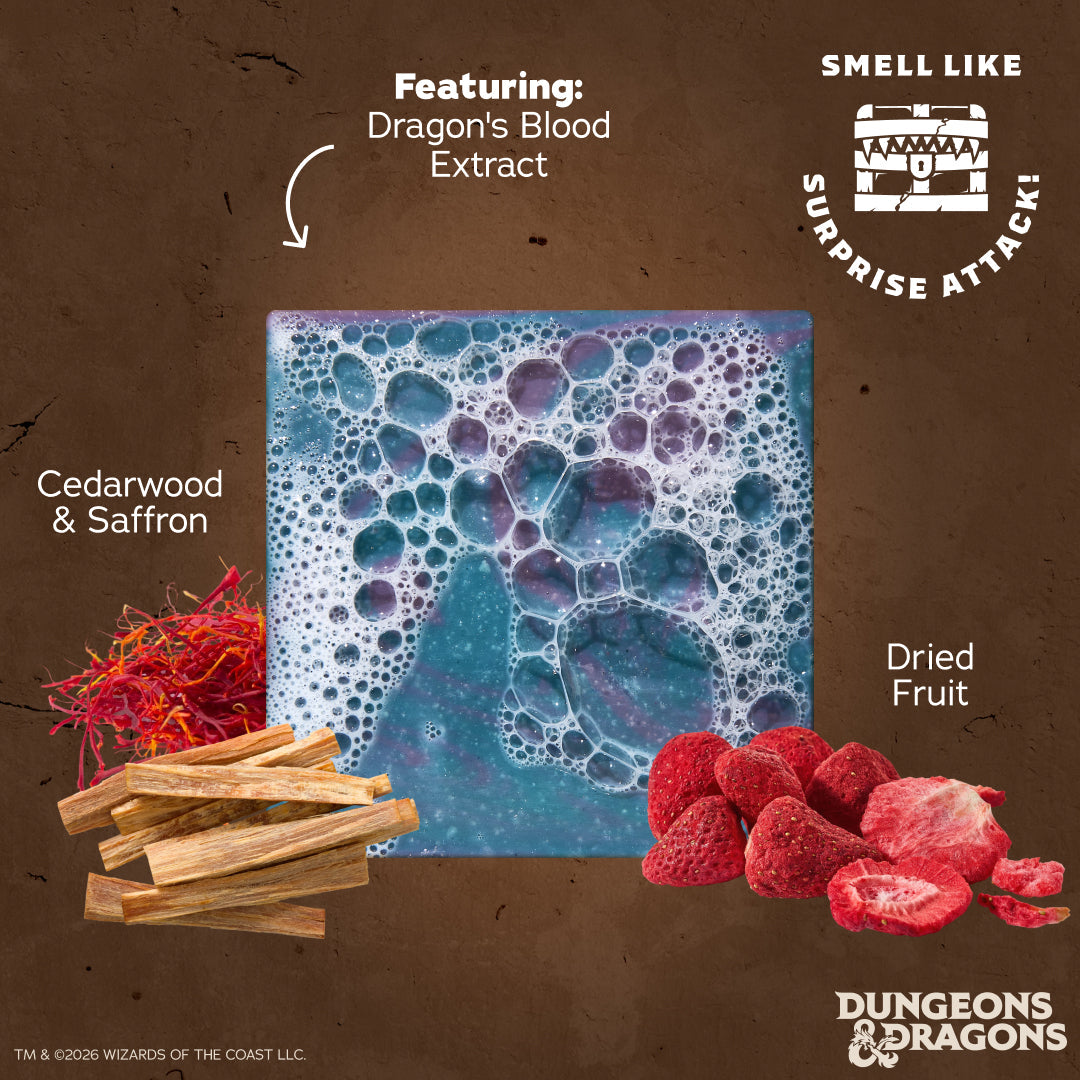 Dungeons & Dragons Mimic Bricc 3-Pack - Dr. Squatch Exclusive Limited Edition Bar Soap - Urban Hydration-Kit