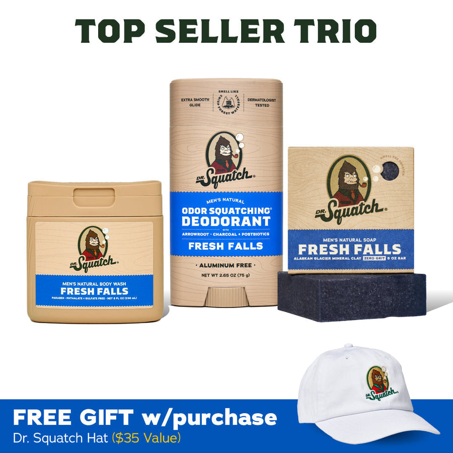 Soap, Deo, Body Wash + GWP Dr. Squatch Hat - Home Daily-Start